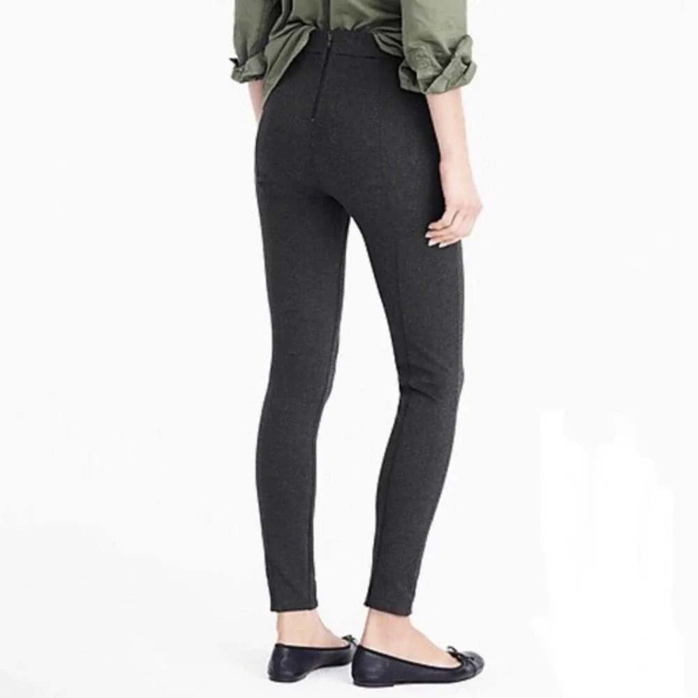 J Crew Pixie Pants Womens M Charcoal Gray‎ Slim Fit Stretch Ankle Pants